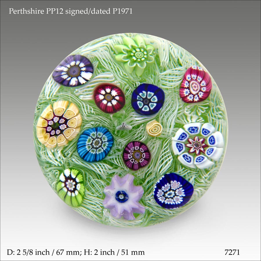 Perthshire PP12 paperweight (ref. 7271)
