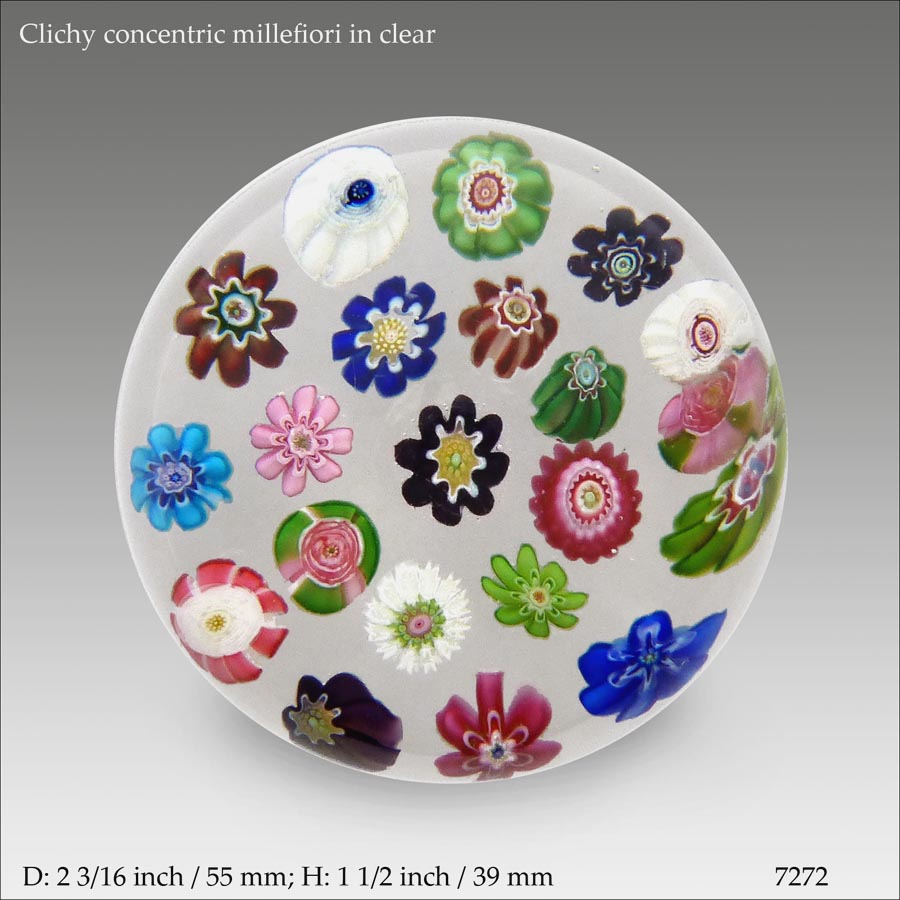 Clichy roses paperweight (ref. 7272)