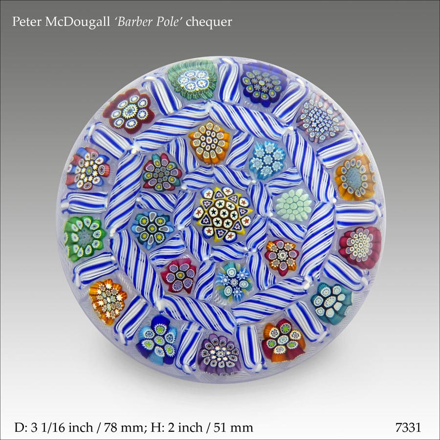 Peter McDougall chequer paperweight (ref. 7331)