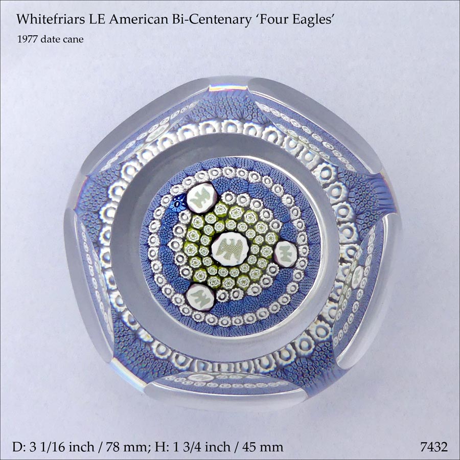 Whitefriars US Bicentenary paperweight (ref. 7432)