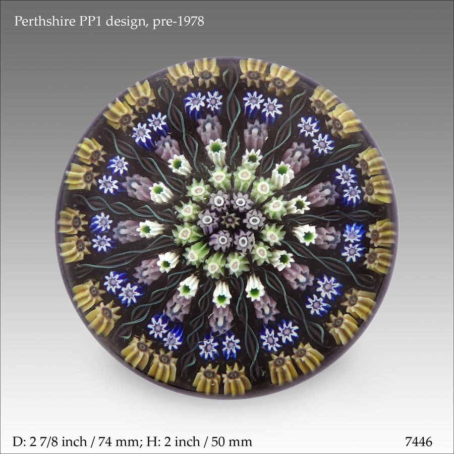 Perrthshire PP1 paperweight (ref.7446)