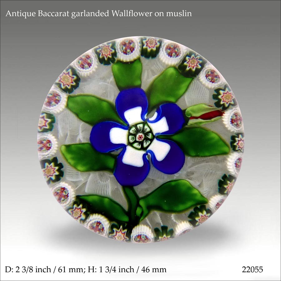 Antique Baccarat wallflower paperweight (ref. 22055)