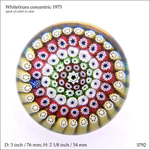 Whitefriars 1975 concentric paperweight (ref. 5792)