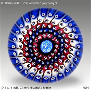 Whitefriars EIIR paperweight (ref. 6250)
