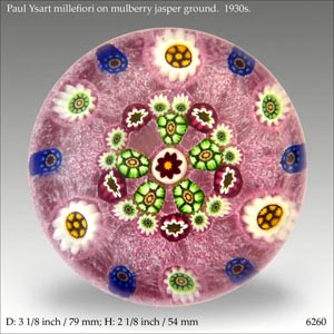 Paul Ysart millefiori paperweight (ref. 6260)