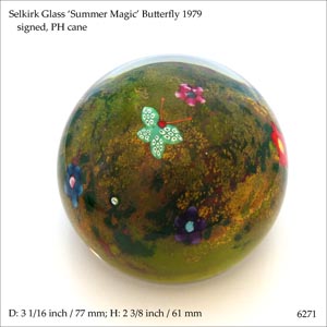 Selkirk Glass Butterfly paperweight (ref. 6271)