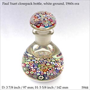 Paul Ysart millefiori paperweight bottle (ref. 5944)
