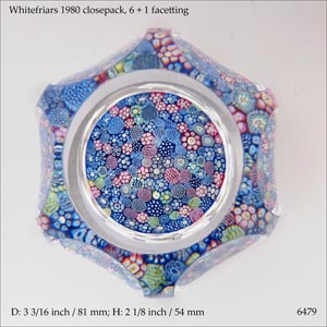 Whitefriars 1980 closepack paperweight (ref. 6479)