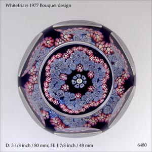 Whitefriars Bouquet 1977 paperweight (ref. 6480)