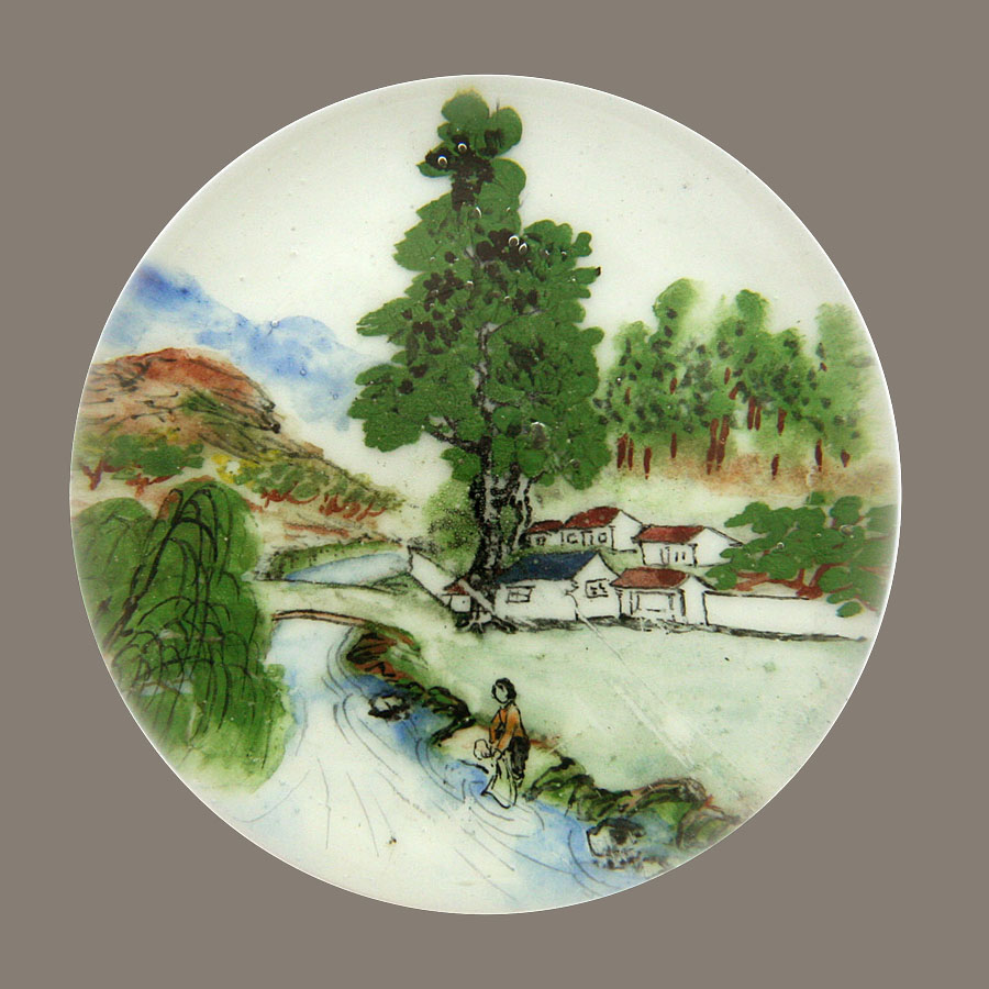 Chinese White paperweight (ref. CW magnum landscape)