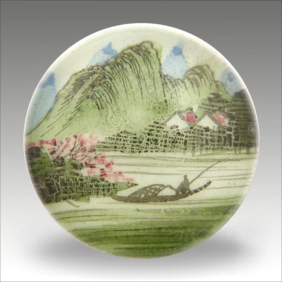 Chinese White paperweight (ref. CW Boat Karst)