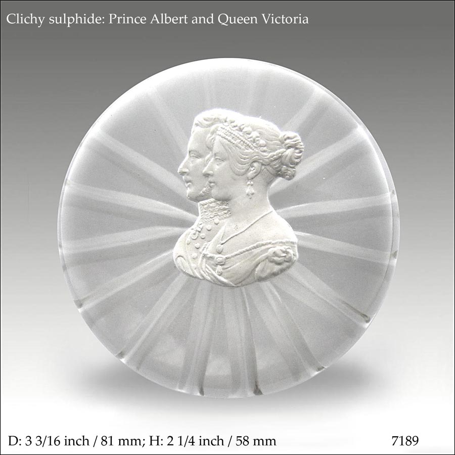 Victoria Albert sulphide paperweight (ref. 7189)