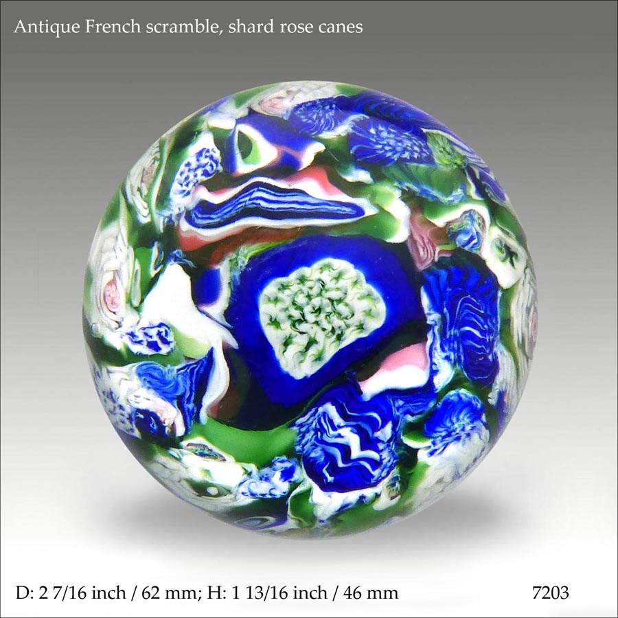 Antique French scramble paperweight (ref. 7203)