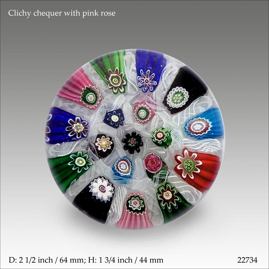 Clichy chequer paperweight (ref. 22734)