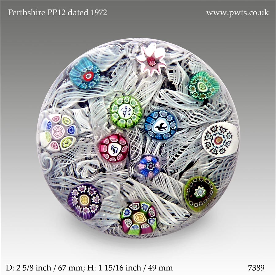 Perthshire PP12 paperweight (ref. 7389)