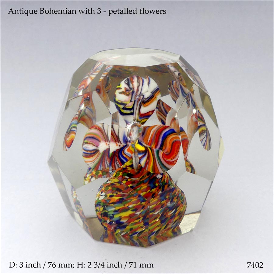 Antique Bohemian paperweight (ref. 7402)