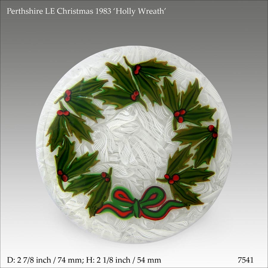 Perthshire Xmas 1983 paperweight (ref. 7541)