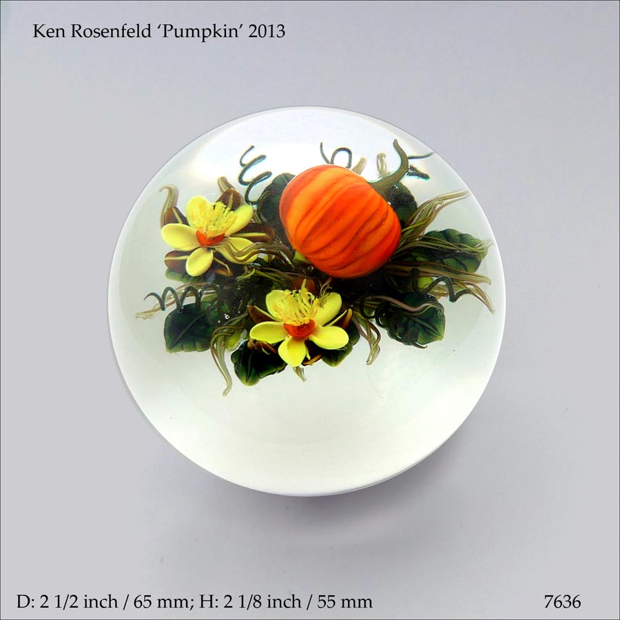 Ken Rosenfeld Pumpkin paperweight (ref. 7636)