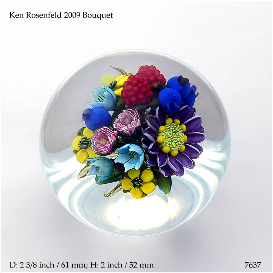 Ken Rosenfeld bouquet paperweight (ref.7637)