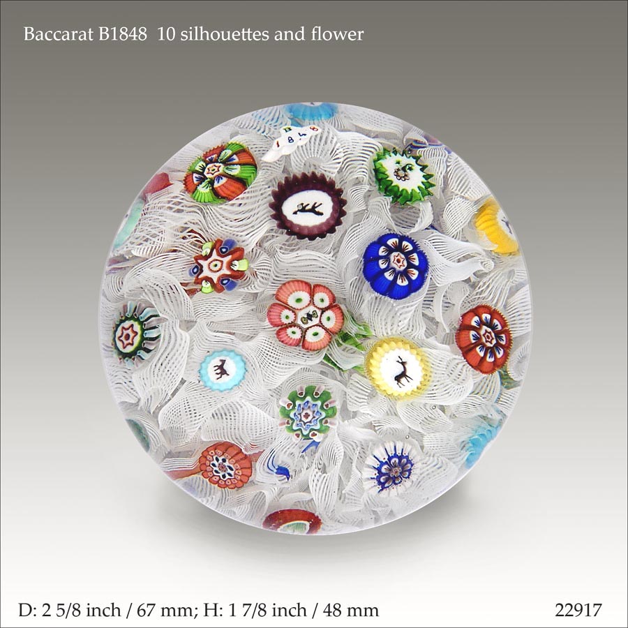 Baccarat B1848 muslin paperweight (ref. 22917)