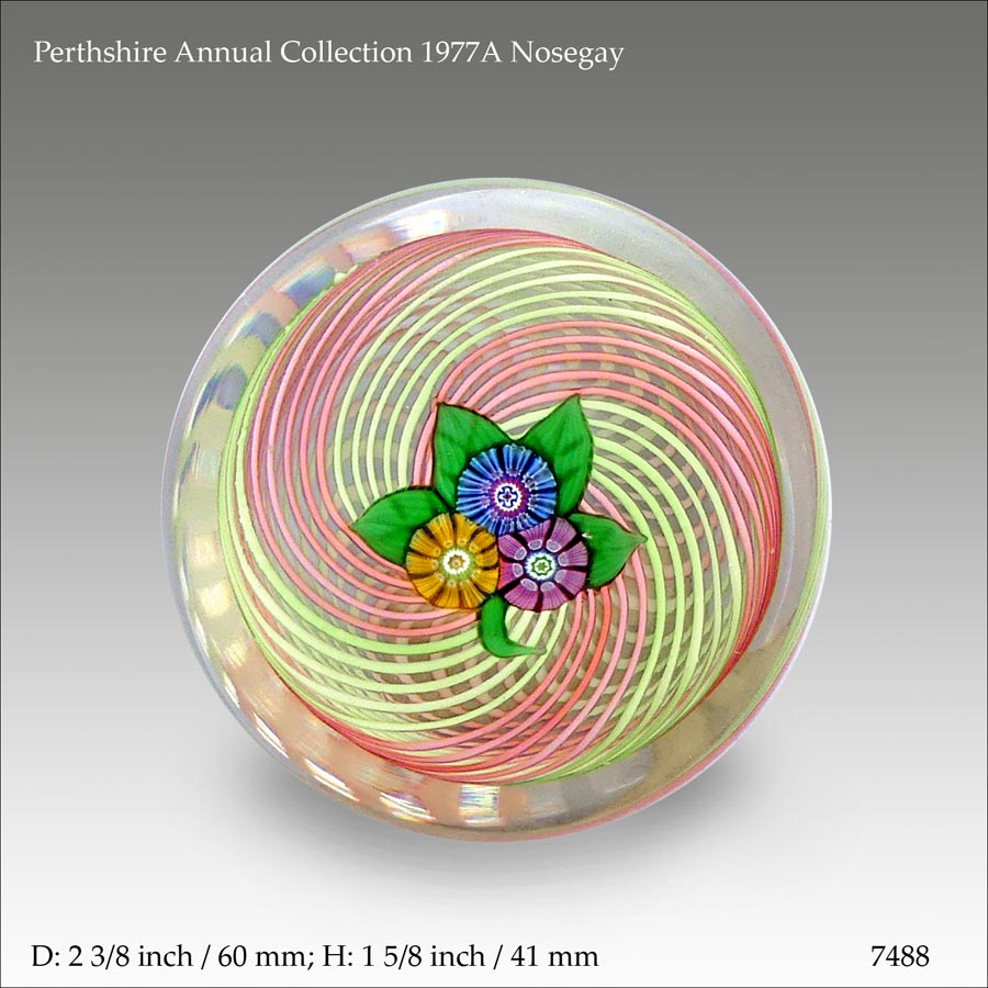 Perthshire 1977A paperweight (ref. 7488)