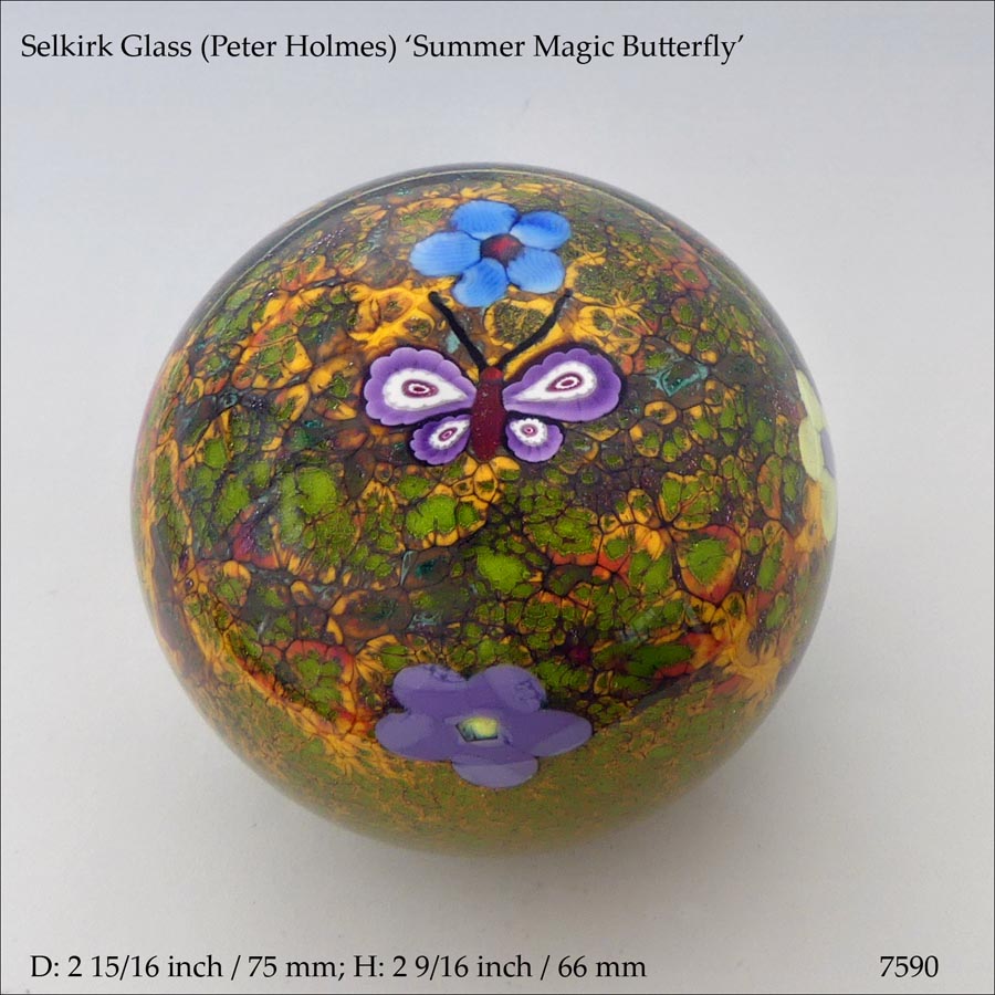 Peter Holmes Summer Magic Butterfly paperweight (ref. 7590)