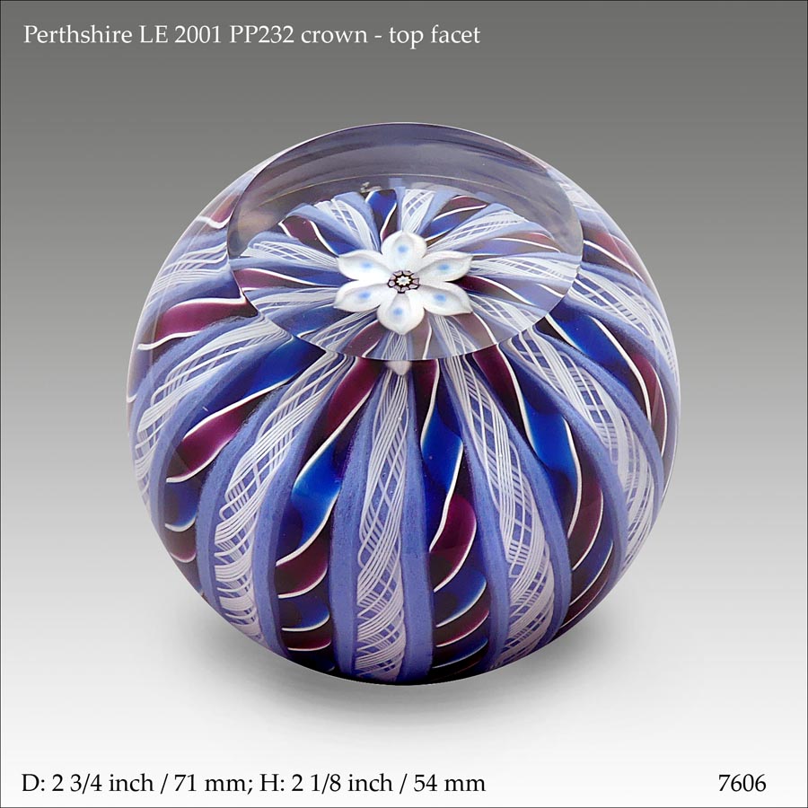 Perthshire crown PP232 paperweight (ref. 7606)