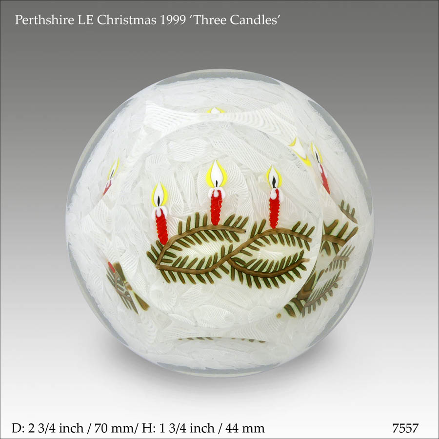 Perthshire Xmas 1999 paperweight (ref. 7557)