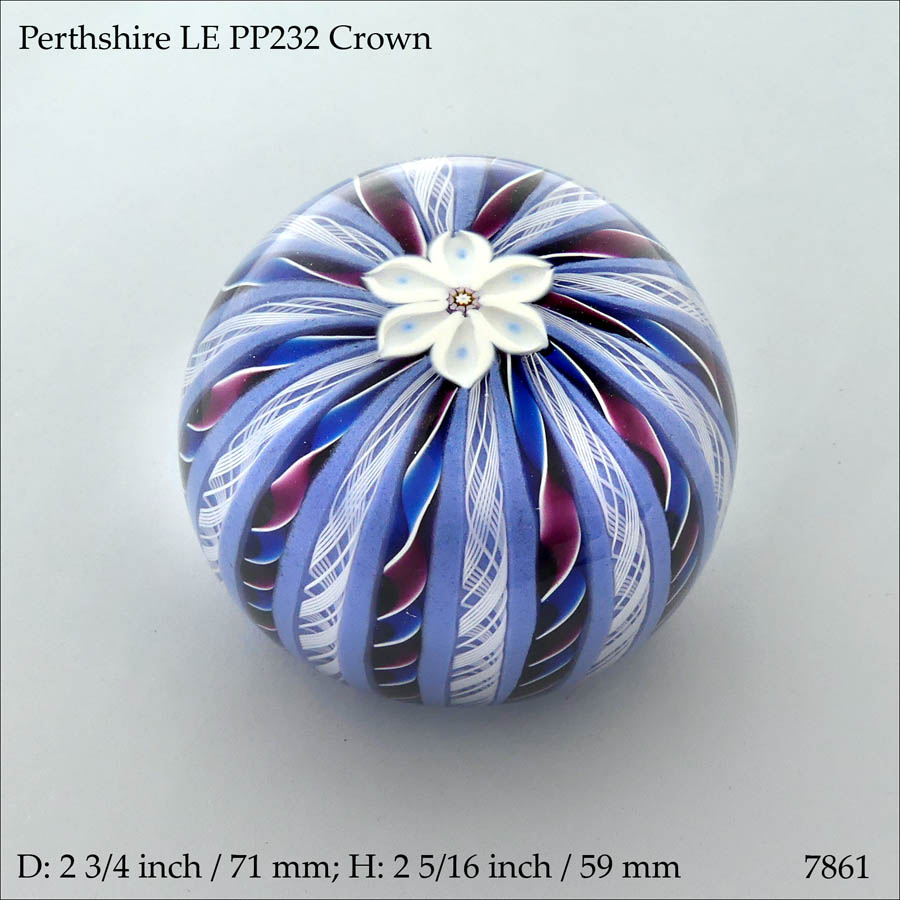 Perthshire crown PP232 paperweight (ref. 7861)