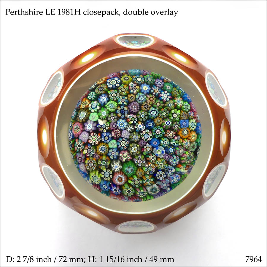 Perthshire LE 1981H closepack paperweight (ref. 7964)