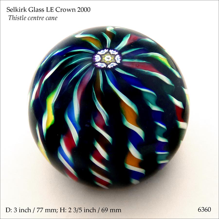 Selkirk LE Crown 2000 paperweight (ref. 6360)