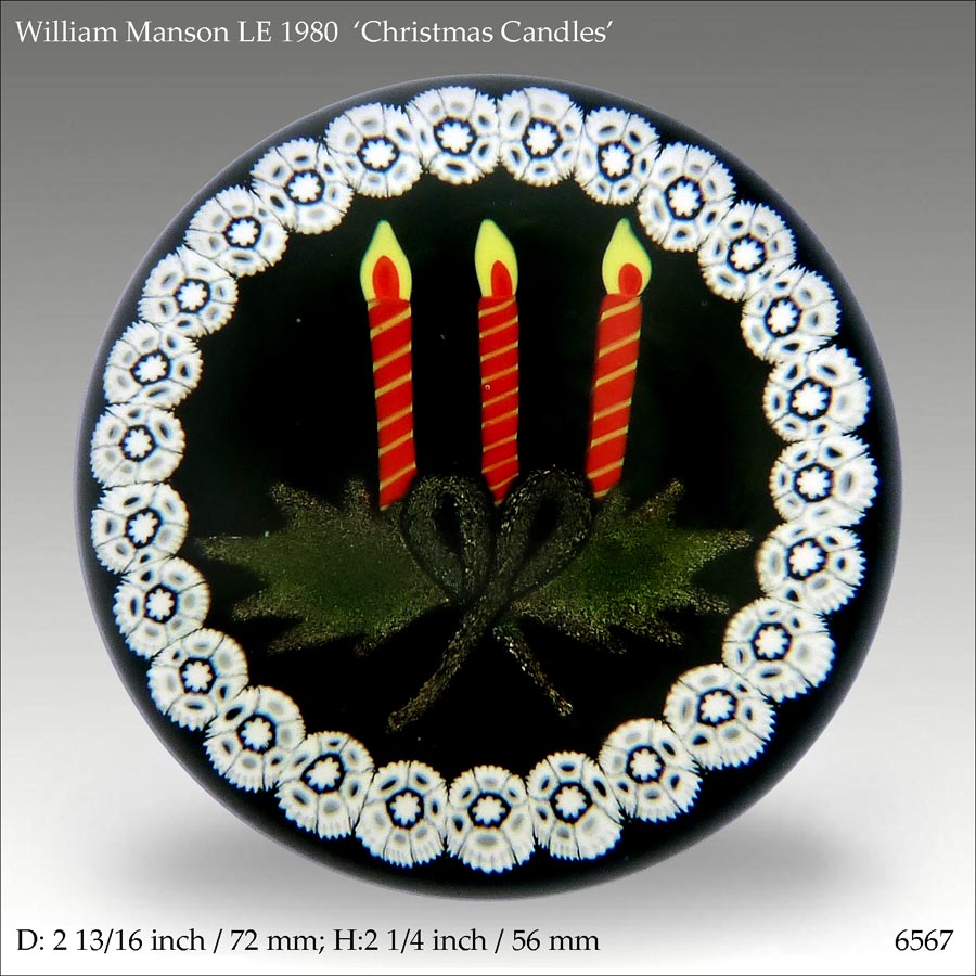 William Manson LE 1980 Candles paperweight (ref. 6567)