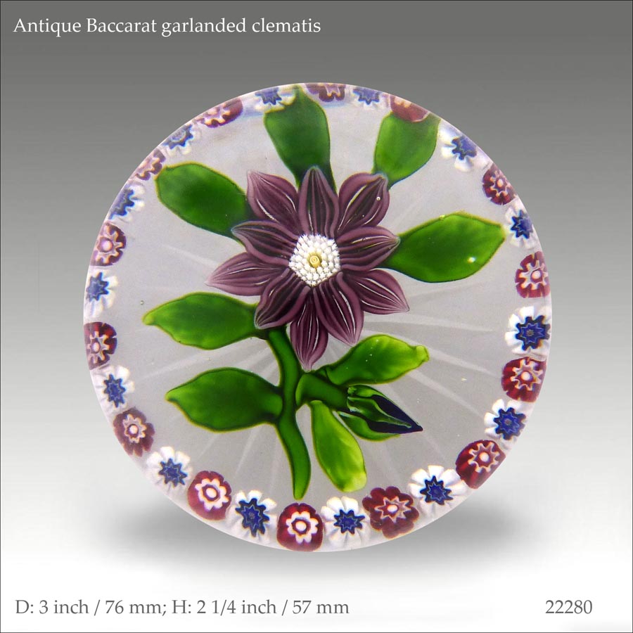 Antique Baccarat paperweight (ref. 22280)